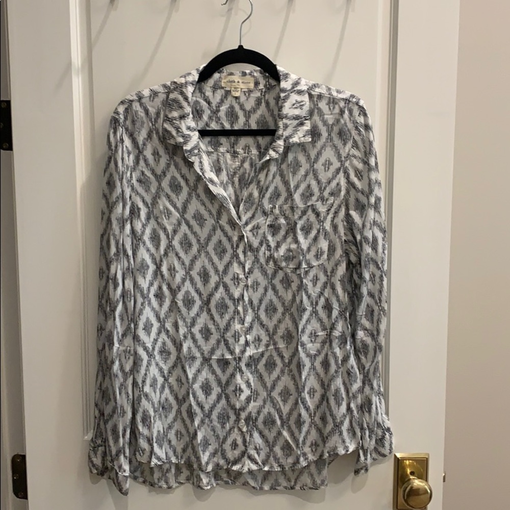 Cloth & Stone Ikat Print Buttondown - size Large